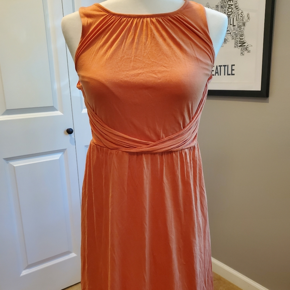 Ann Taylor Orange Sundress Sz 6P